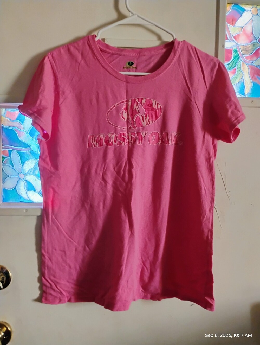 ♥️Mossy Oak Bright Pink Short Sleeve Logo Tee
